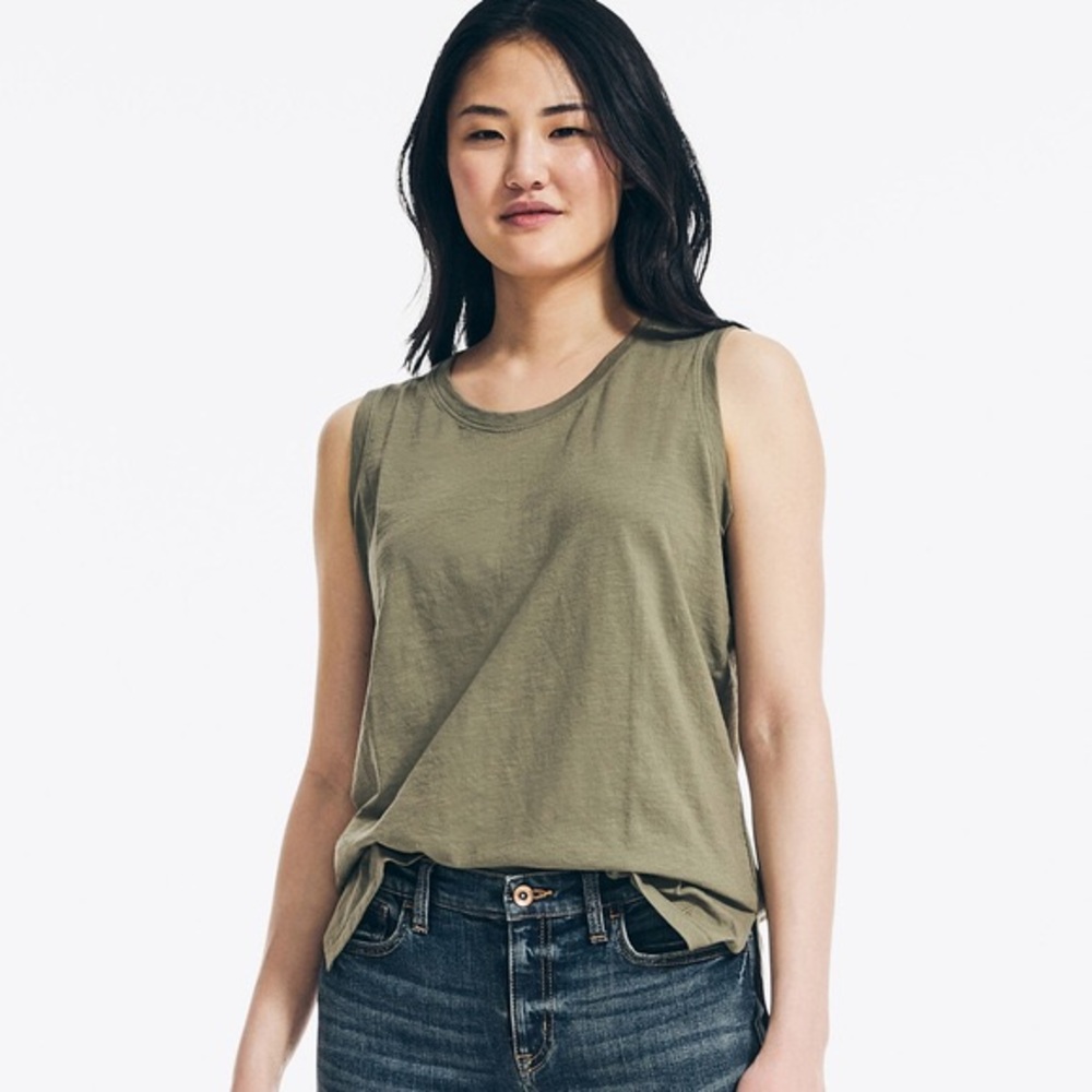 Nautica Army Green Tank XS
